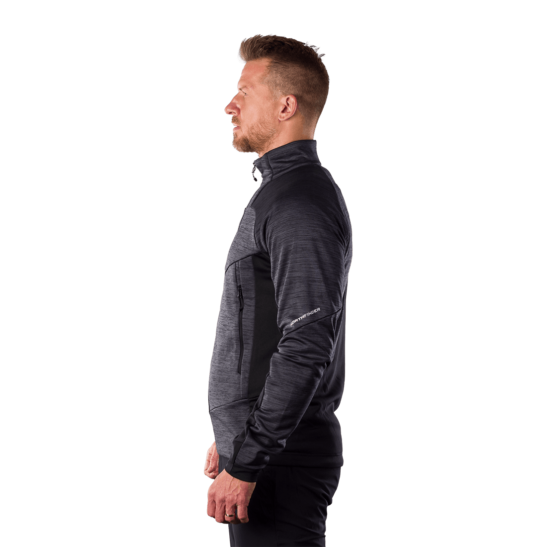 MI-3920OR men's melange fleece sweater ELIAS