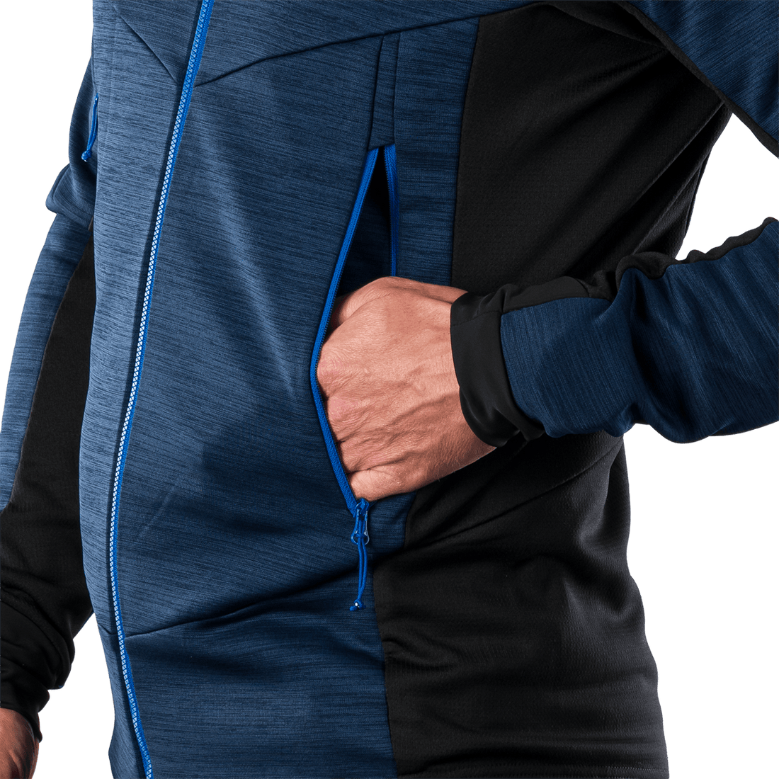 MI-3920OR men's melange fleece sweater ELIAS