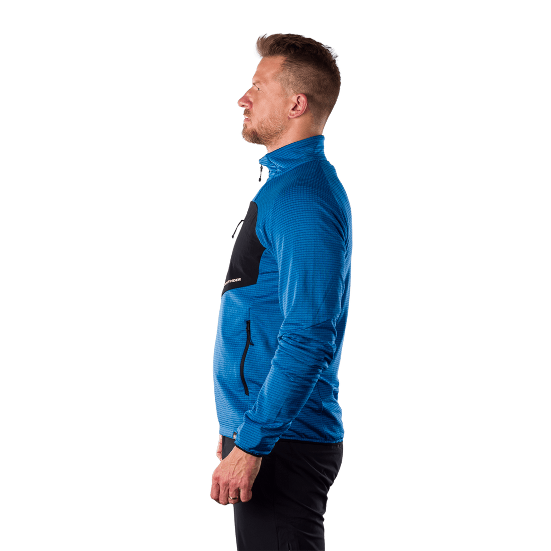 MI-3921OR men's fleece grid sweater EUSTACIO
