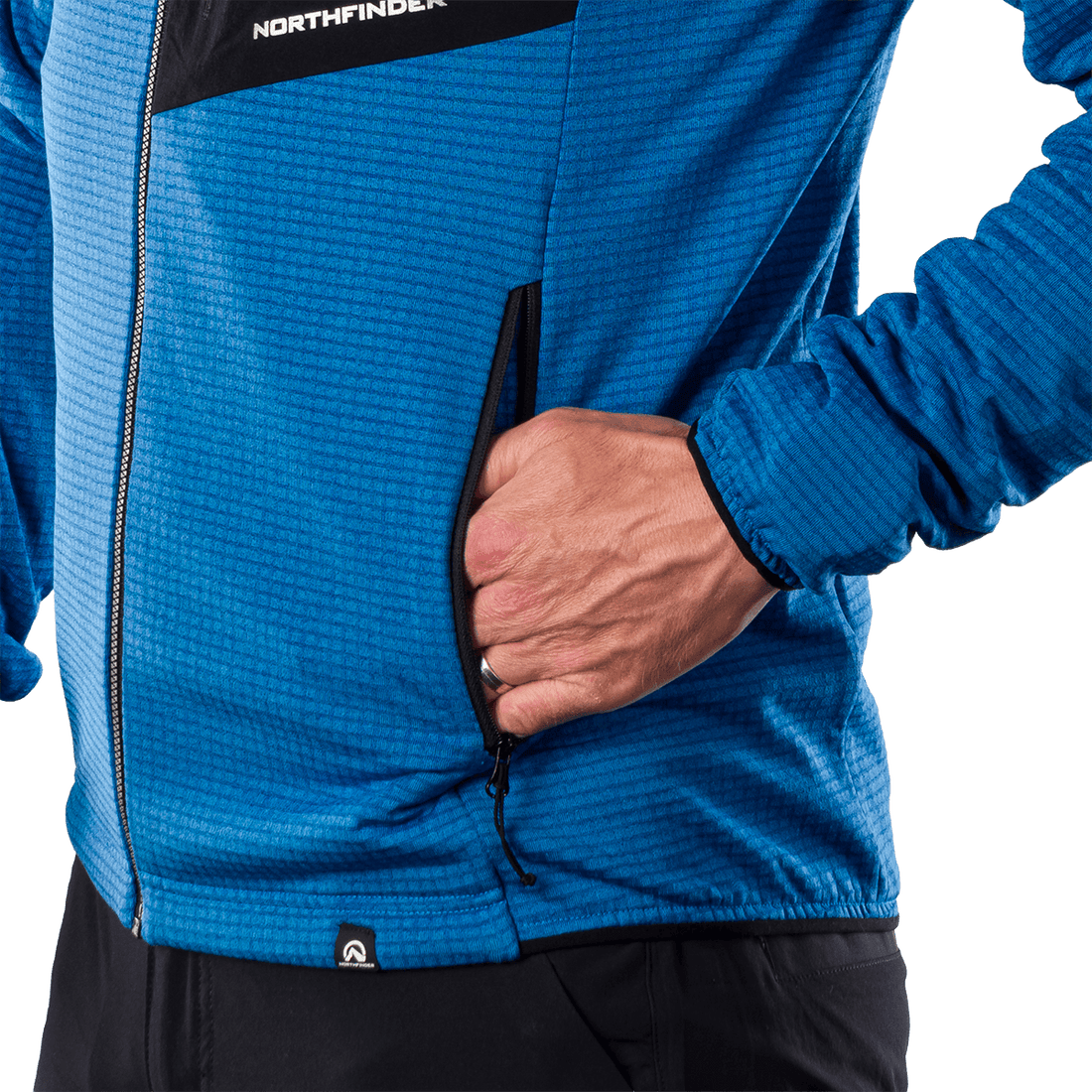 MI-3921OR men's fleece grid sweater EUSTACIO