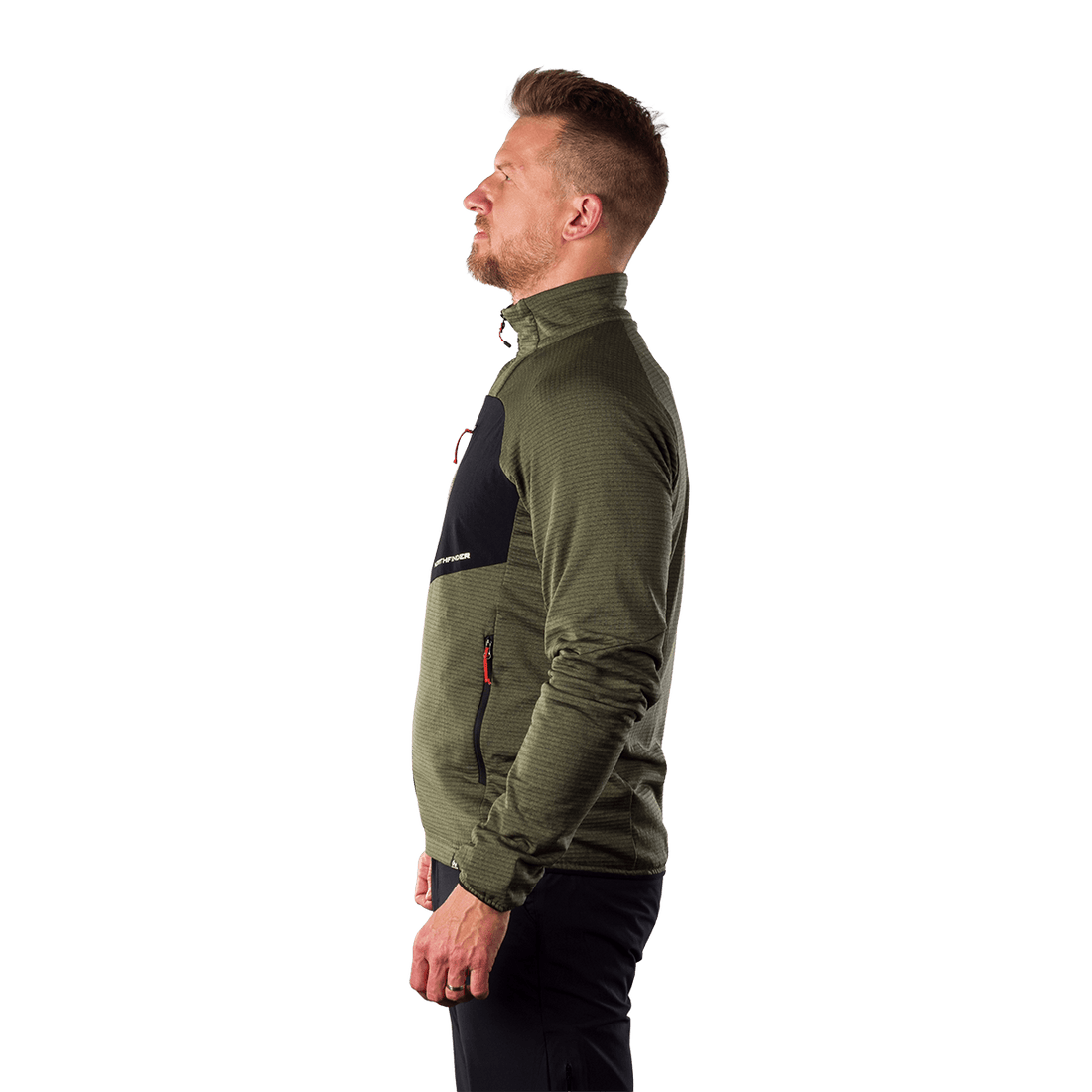 MI-3921OR men's fleece grid sweater EUSTACIO