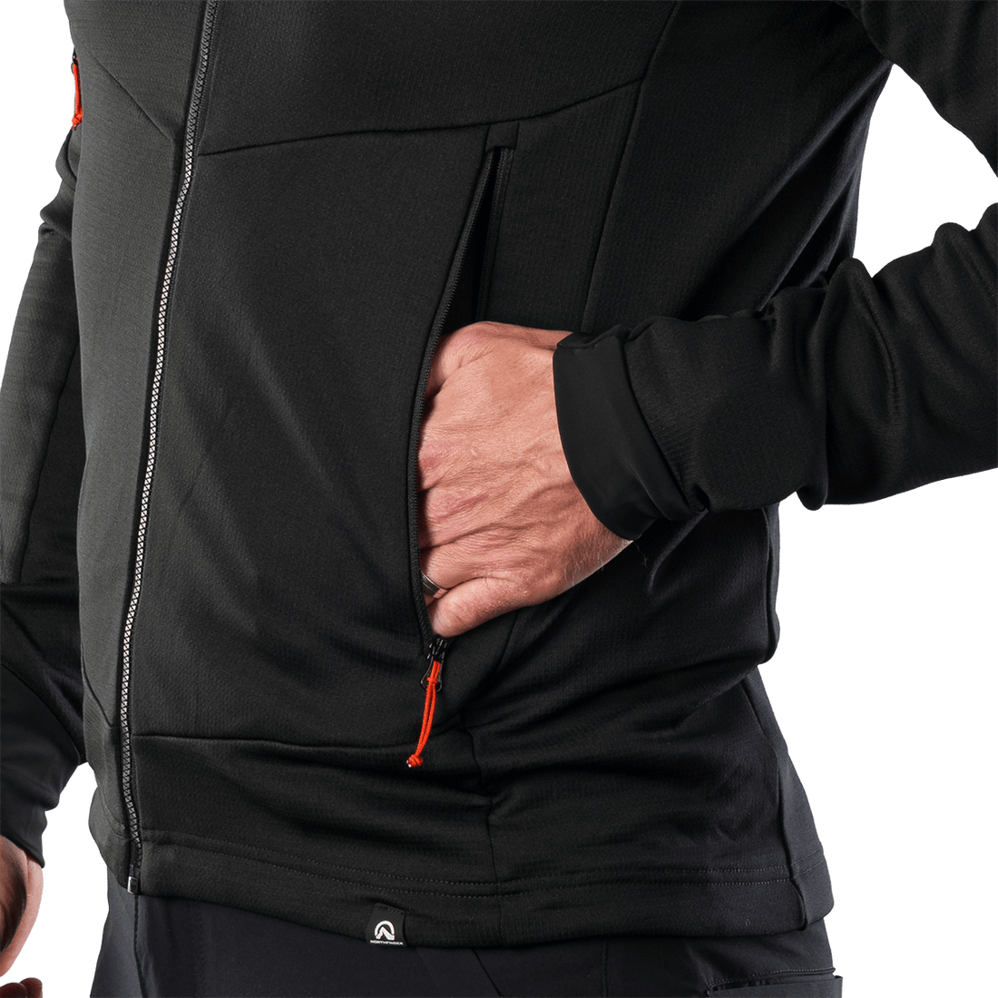 MI-3923OR men's lightweight fleece grid sweater JACINTO