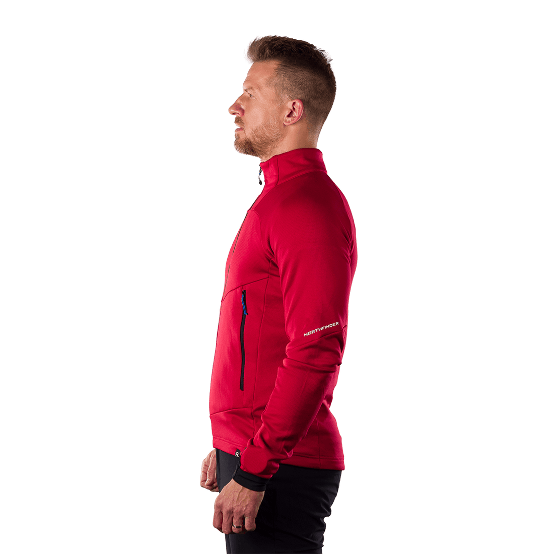 MI-3923OR men's lightweight fleece grid sweater JACINTO