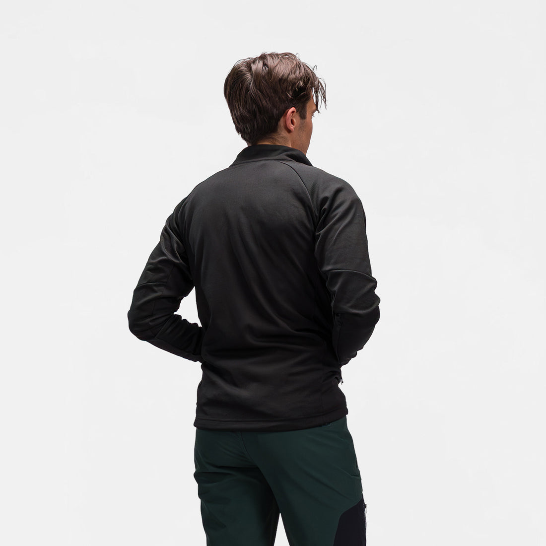 MI-3931OR men's lightweight fleece grid sweater JELENEC