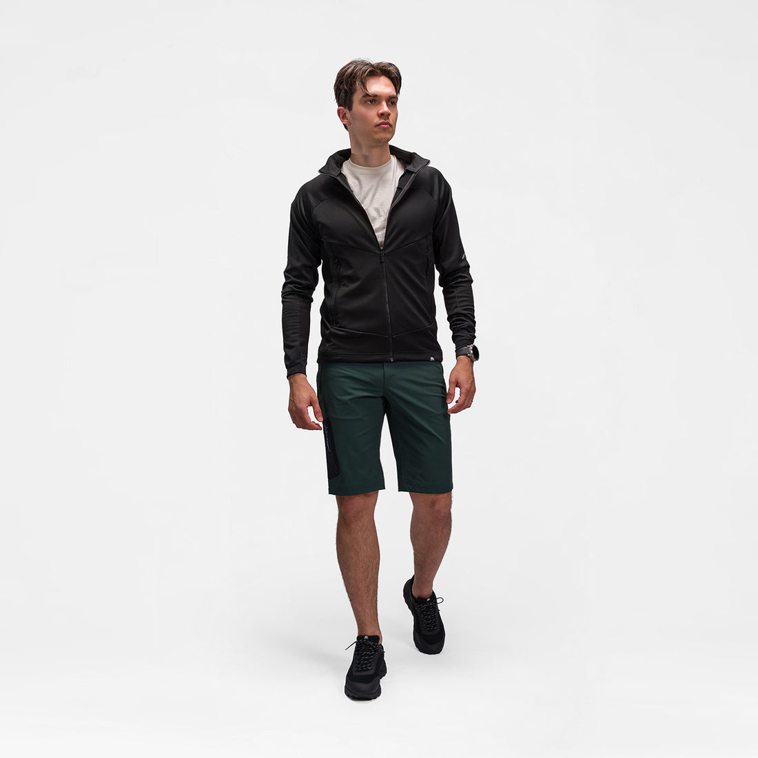 MI-3931OR men's lightweight fleece grid sweater JELENEC