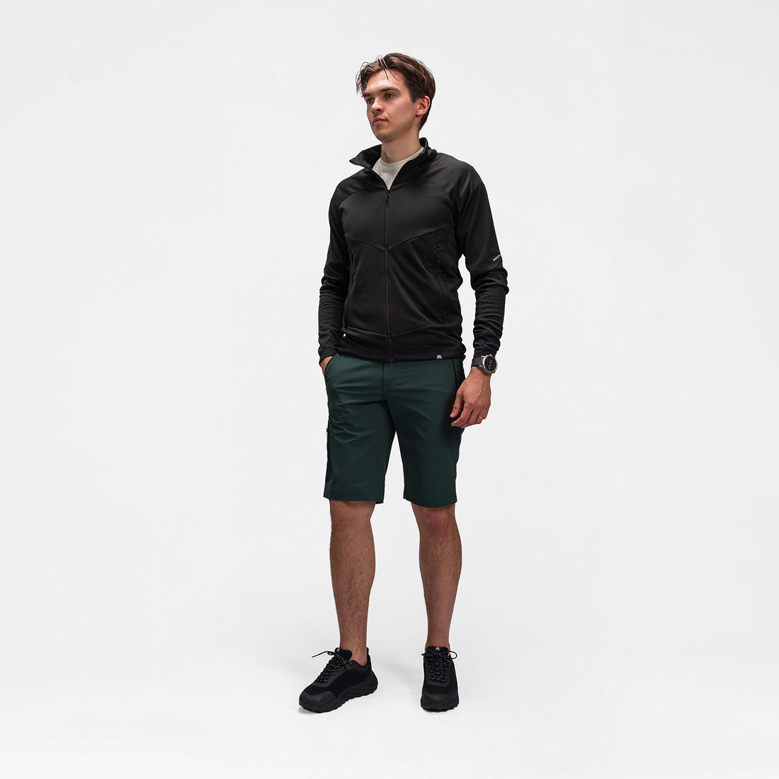 MI-3931OR men's lightweight fleece grid sweater JELENEC