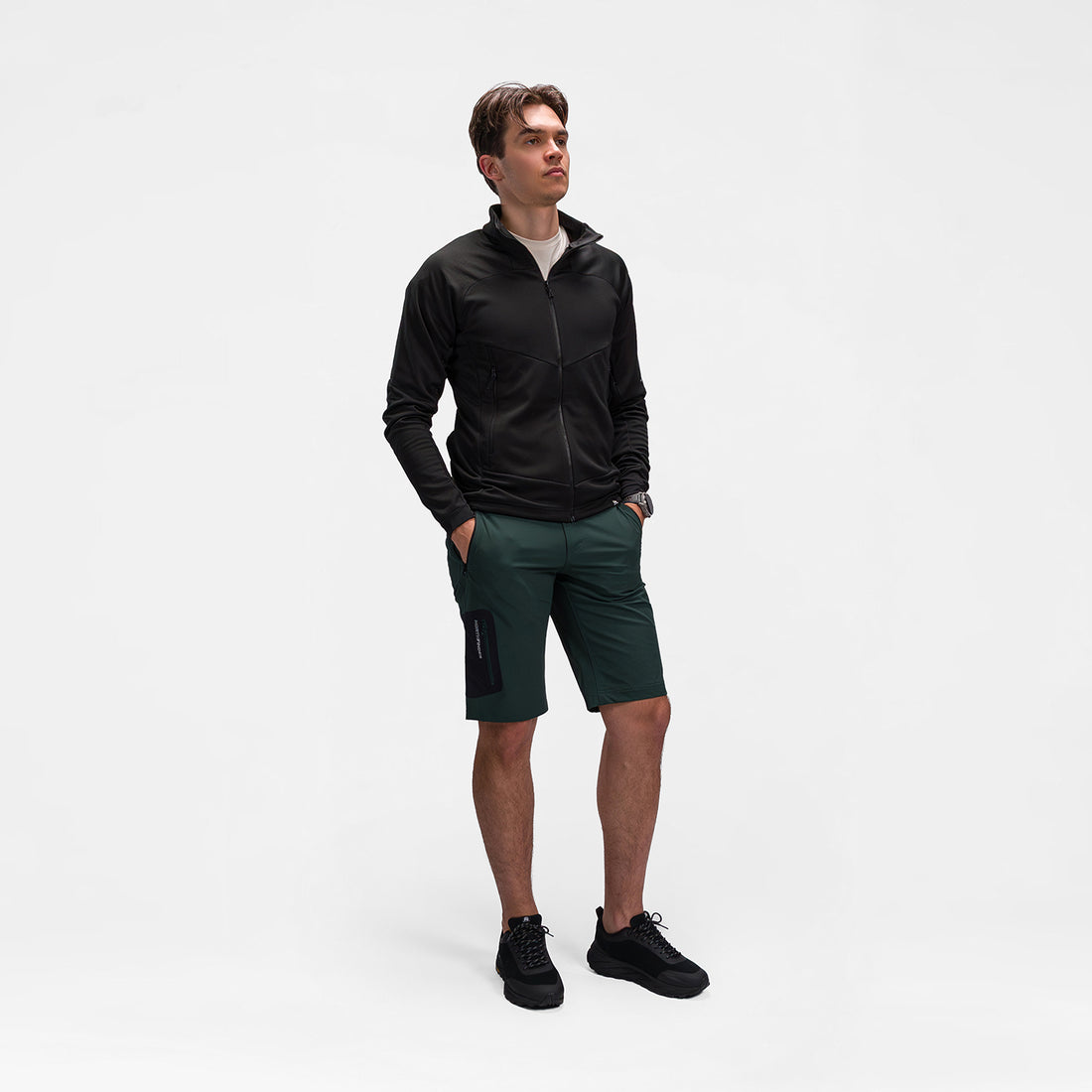 MI-3931OR men's lightweight fleece grid sweater JELENEC