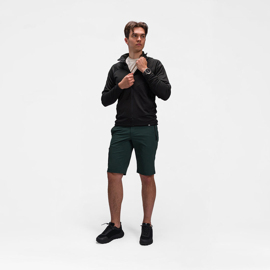 MI-3931OR men's lightweight fleece grid sweater JELENEC