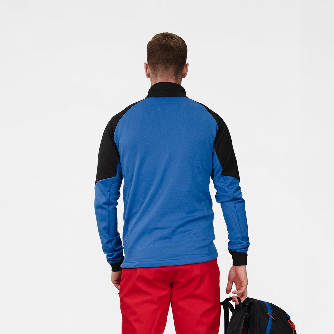 MI-3931OR men's lightweight fleece grid sweater JELENEC