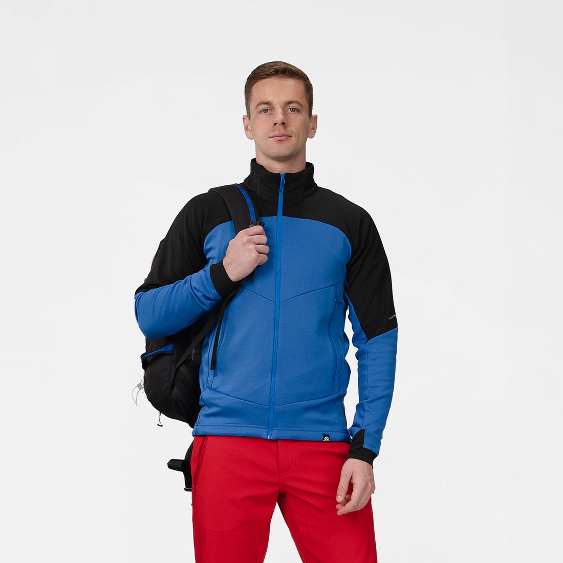 MI-3931OR men's lightweight fleece grid sweater JELENEC