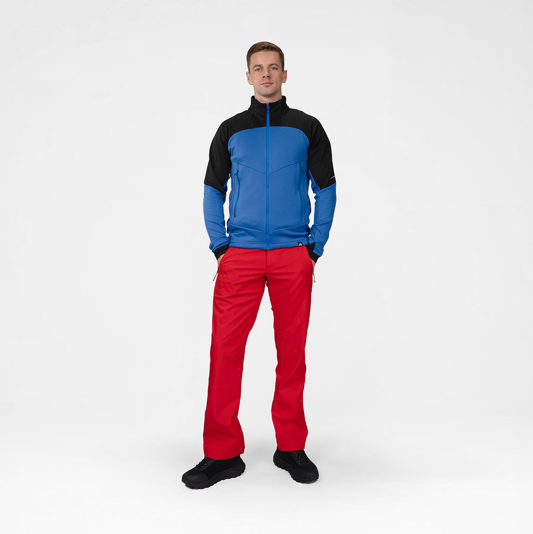 MI-3931OR men's lightweight fleece grid sweater JELENEC