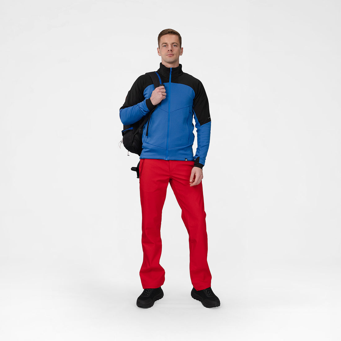 MI-3931OR men's lightweight fleece grid sweater JELENEC