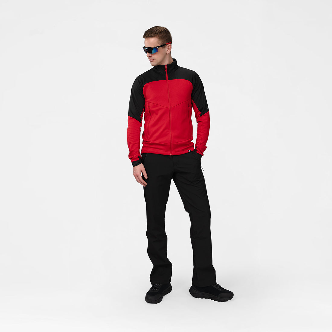 MI-3931OR men's lightweight fleece grid sweater JELENEC