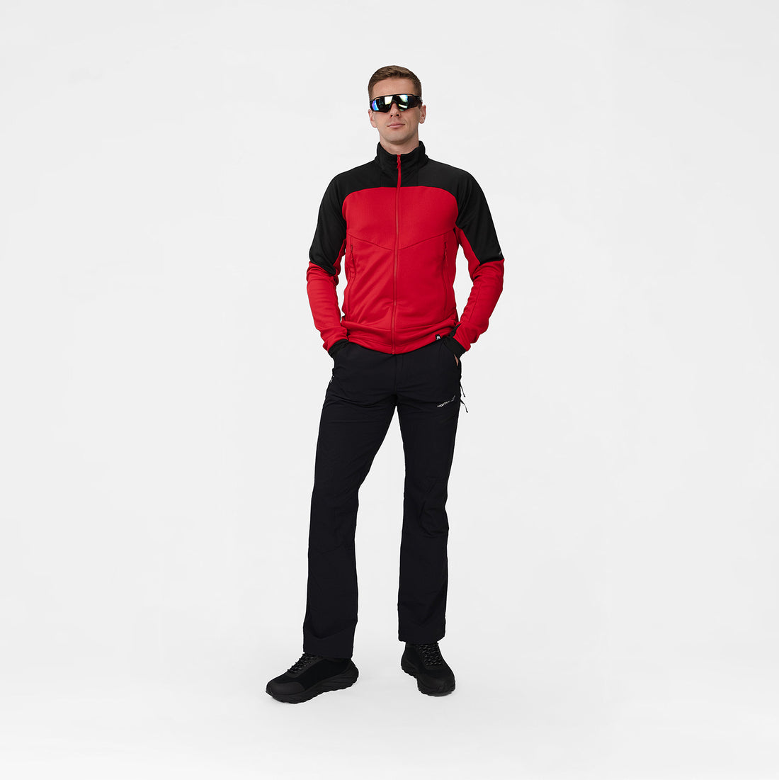 MI-3931OR men's lightweight fleece grid sweater JELENEC
