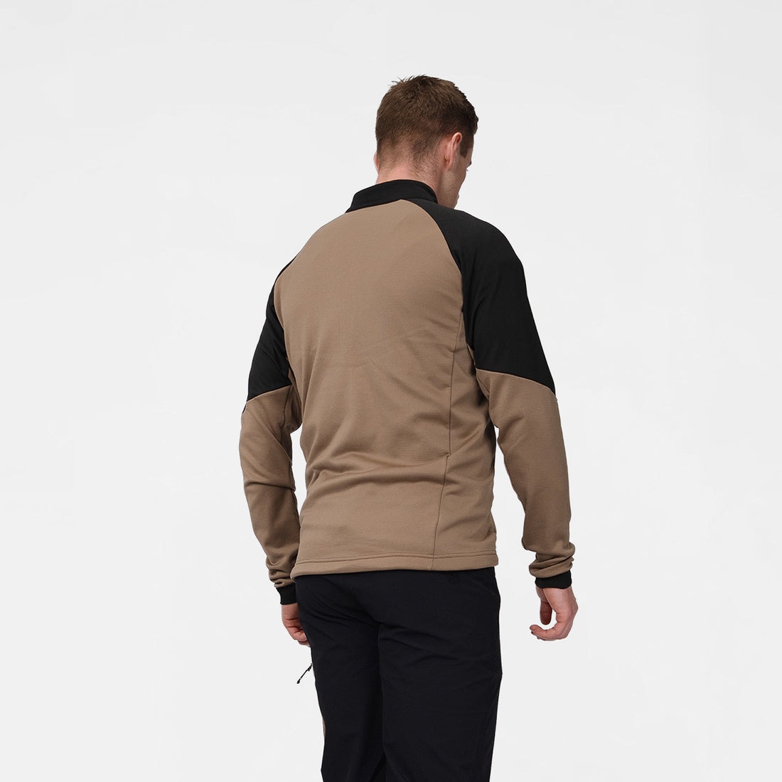 MI-3931OR men's lightweight fleece grid sweater JELENEC