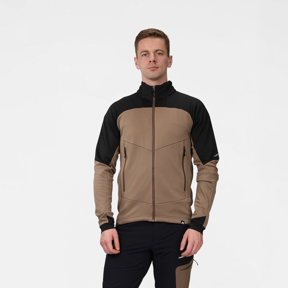 MI-3931OR men's lightweight fleece grid sweater JELENEC