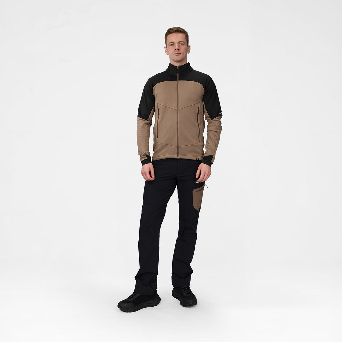 MI-3931OR men's lightweight fleece grid sweater JELENEC