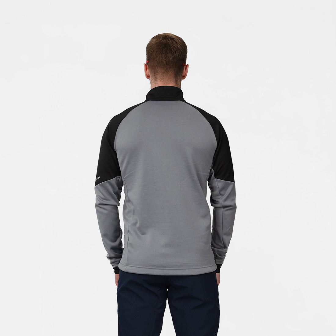 MI-3931OR men's lightweight fleece grid sweater JELENEC