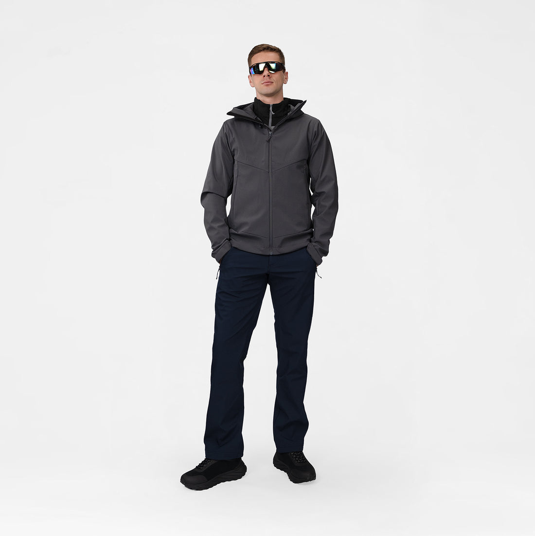 MI-3931OR men's lightweight fleece grid sweater JELENEC