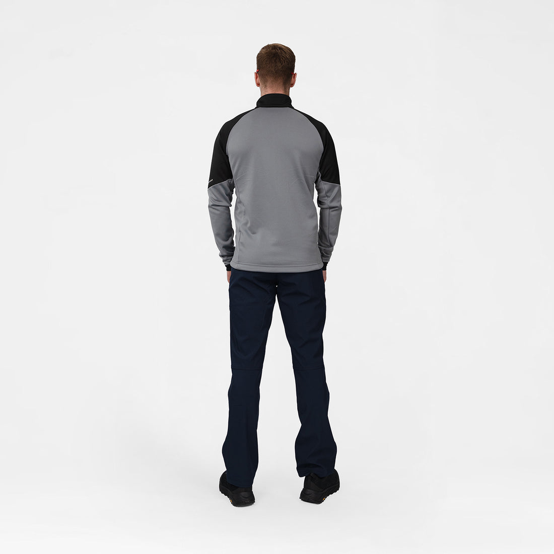 MI-3931OR men's lightweight fleece grid sweater JELENEC