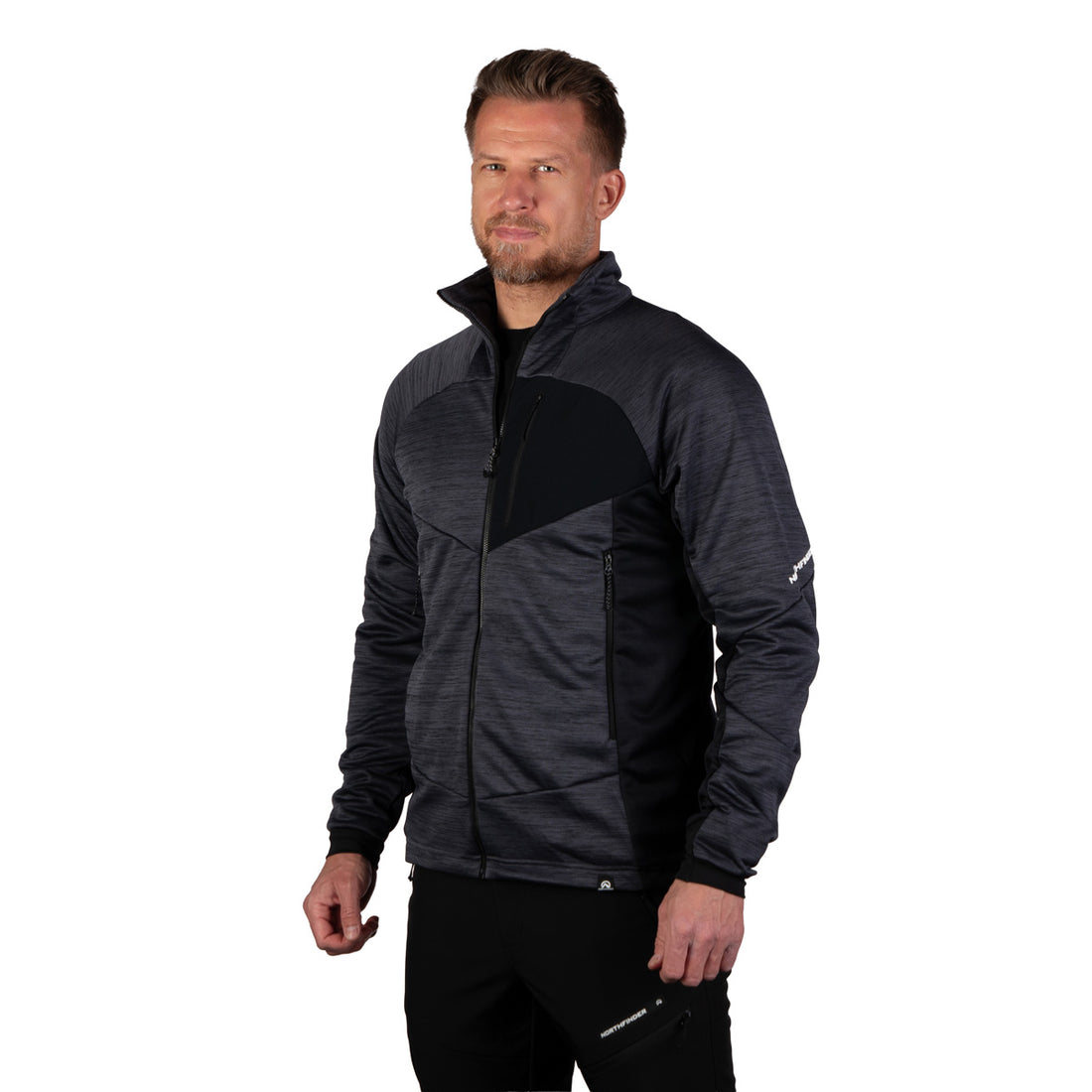 MI-3941OR men's melange trekking sweater RIGOBERT