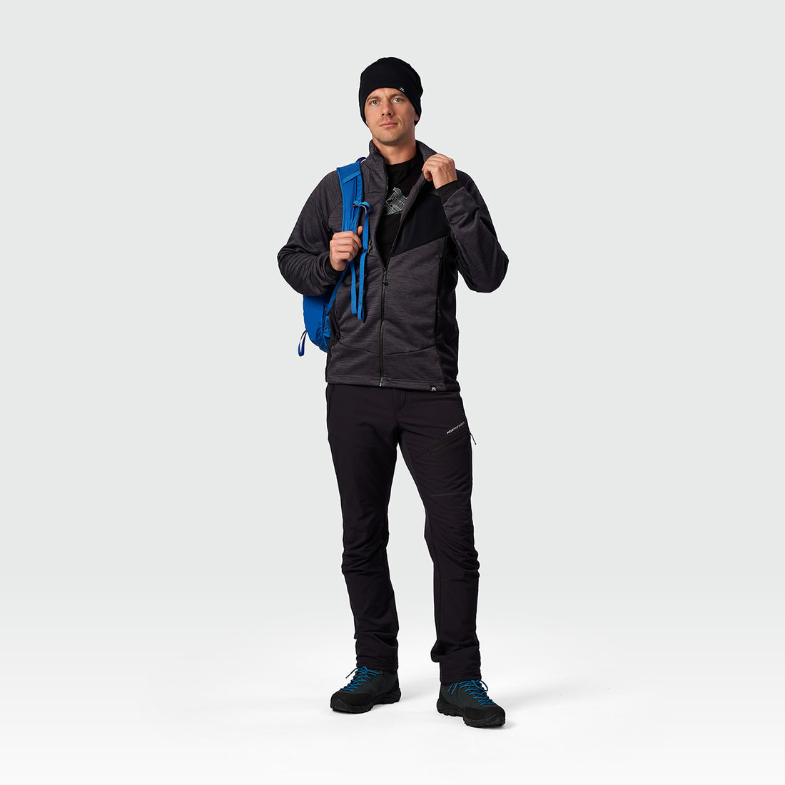 MI-3941OR men's melange trekking sweater RIGOBERT