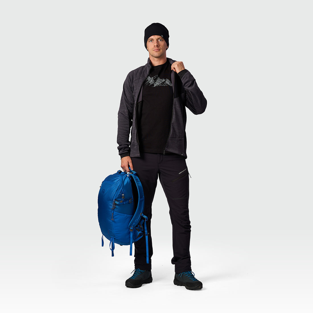 MI-3941OR men's melange trekking sweater RIGOBERT