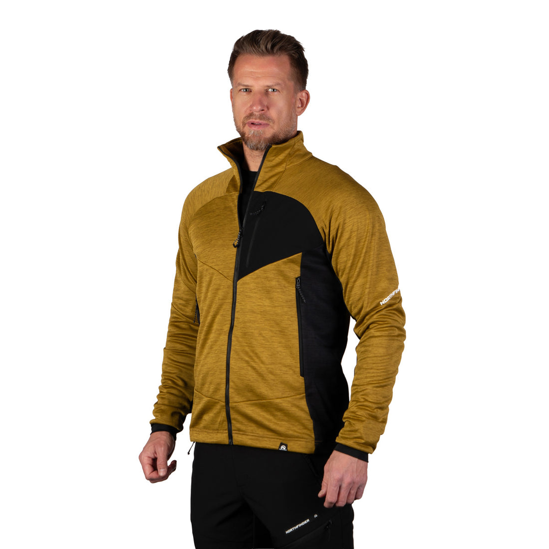 MI-3941OR men's melange trekking sweater RIGOBERT