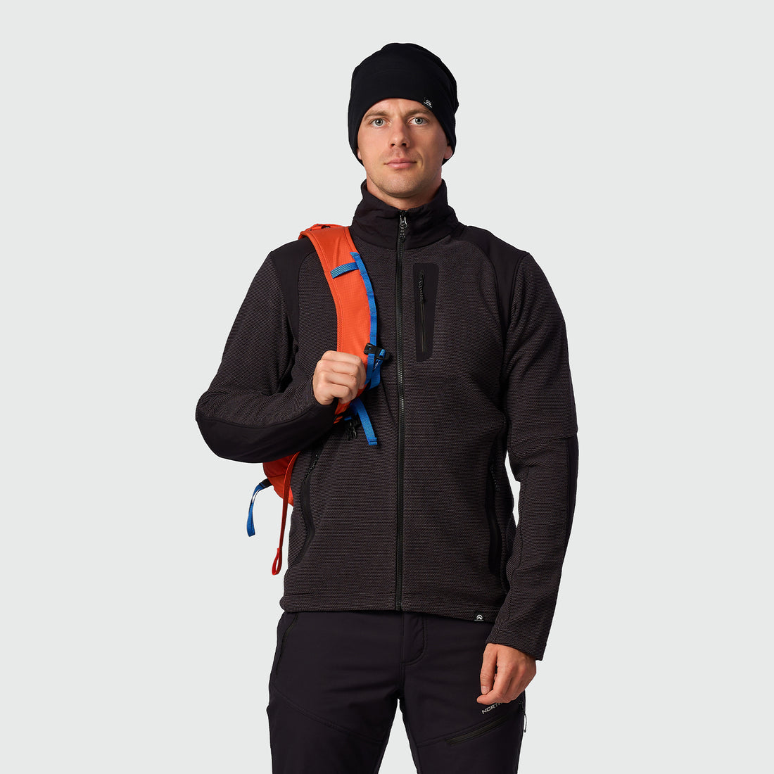 MI-3943OR men's trekking technical sweater with reinforcement TIAN