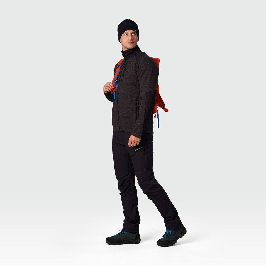 MI-3943OR men's trekking technical sweater with reinforcement TIAN