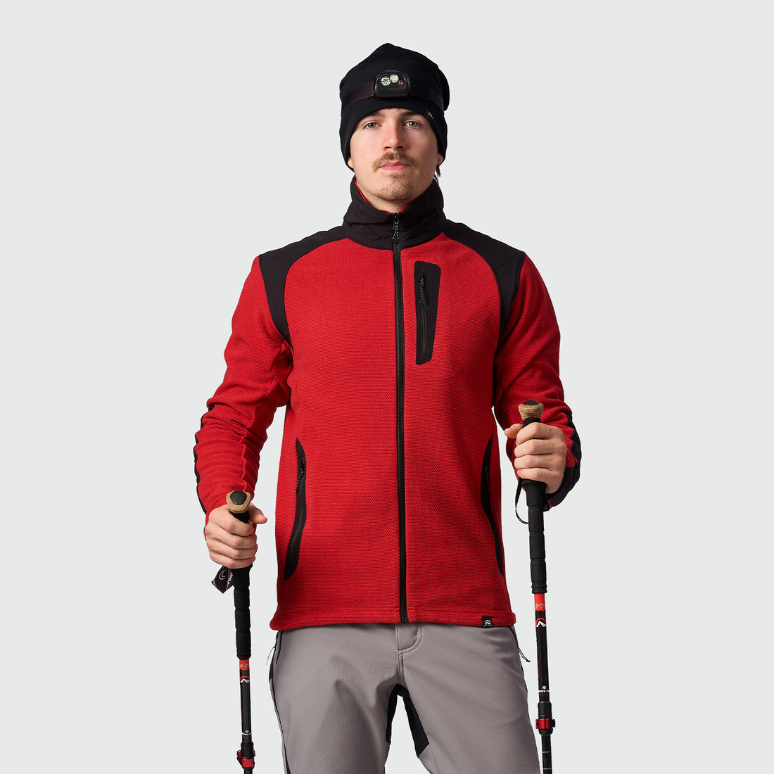 MI-3943OR men's trekking technical sweater with reinforcement TIAN