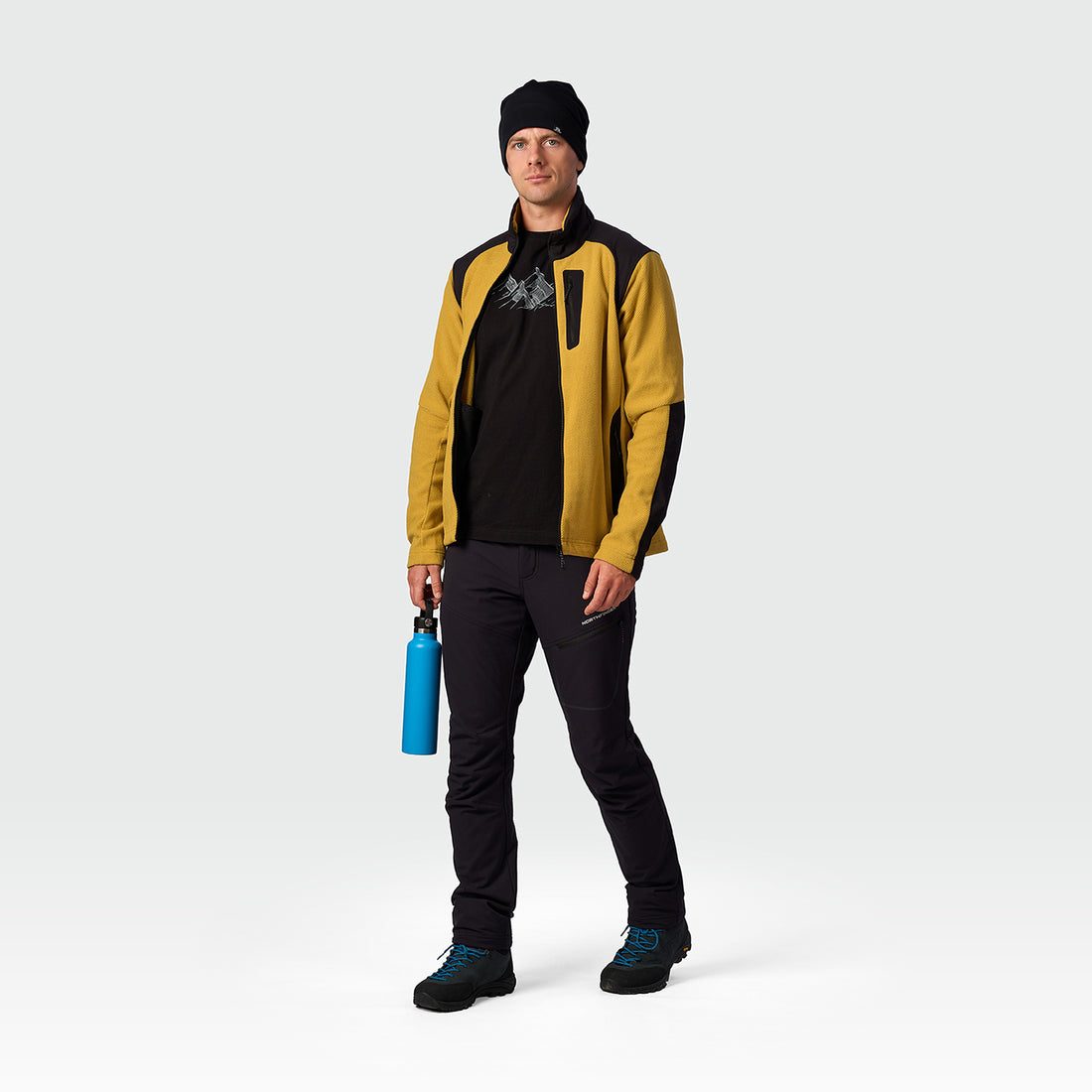 MI-3943OR men's trekking technical sweater with reinforcement TIAN