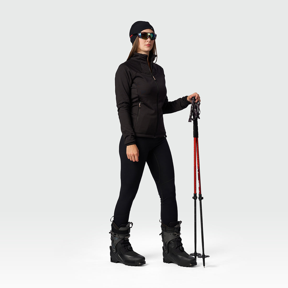 MI-46271SKP women's ski-touring sweater grid active sport full zip ZMRZLA1