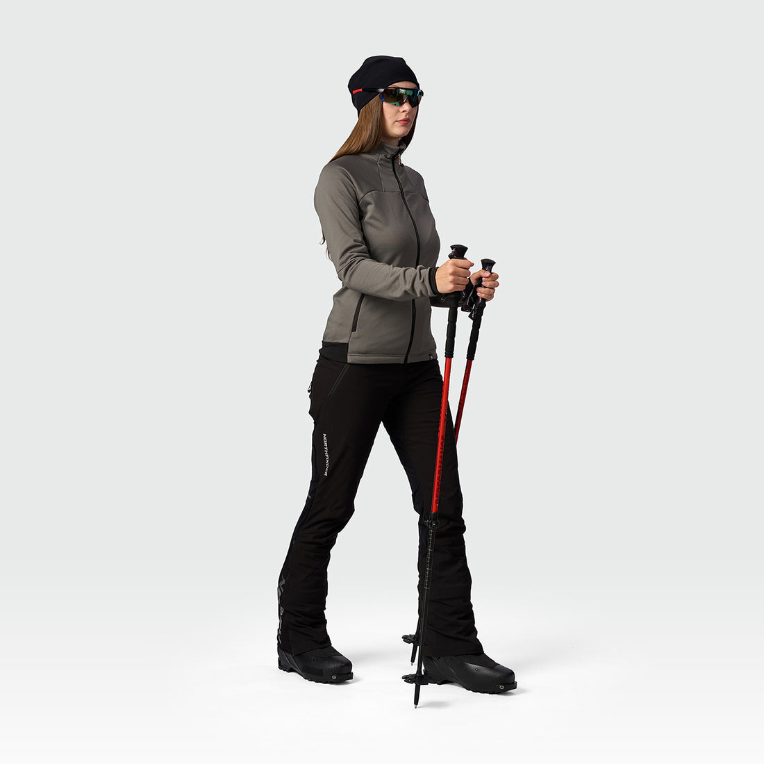MI-46271SKP women's ski-touring sweater grid active sport full zip ZMRZLA1