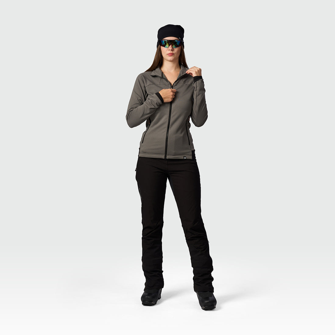 MI-46271SKP women's ski-touring sweater grid active sport full zip ZMRZLA1