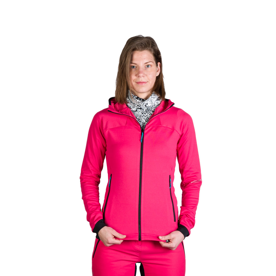 MI-4627SKP women's ski-touring sweater grid active sport full zip ZMRZLA