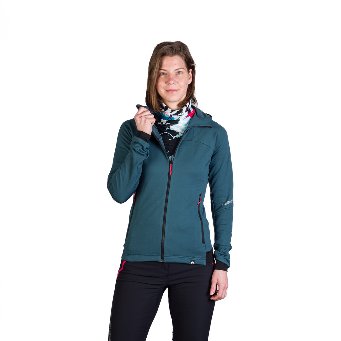 MI-4627SKP women's ski-touring sweater grid active sport full zip ZMRZLA