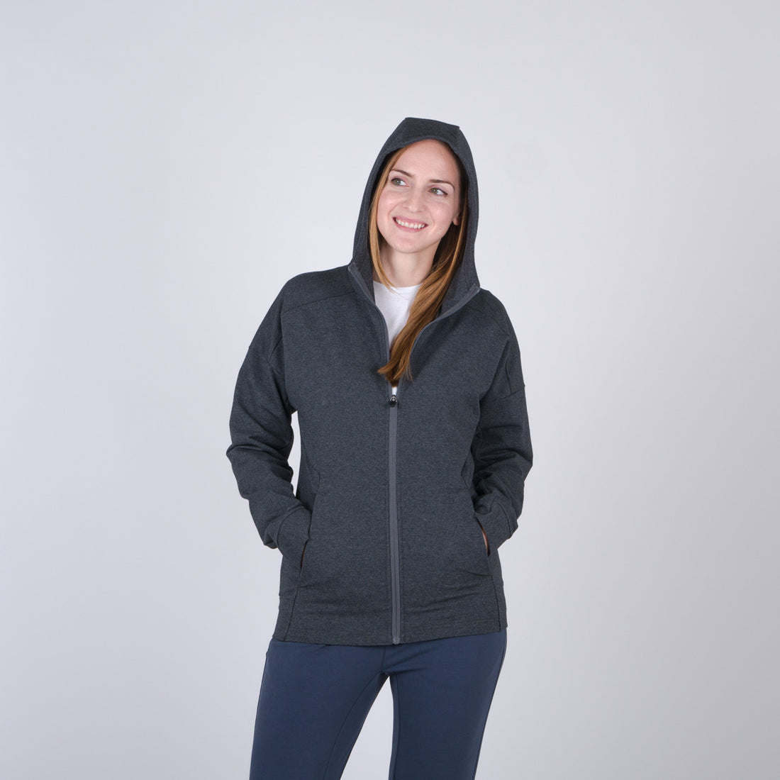 MI-4707SP women's active sweatshirt full zip EMILEE