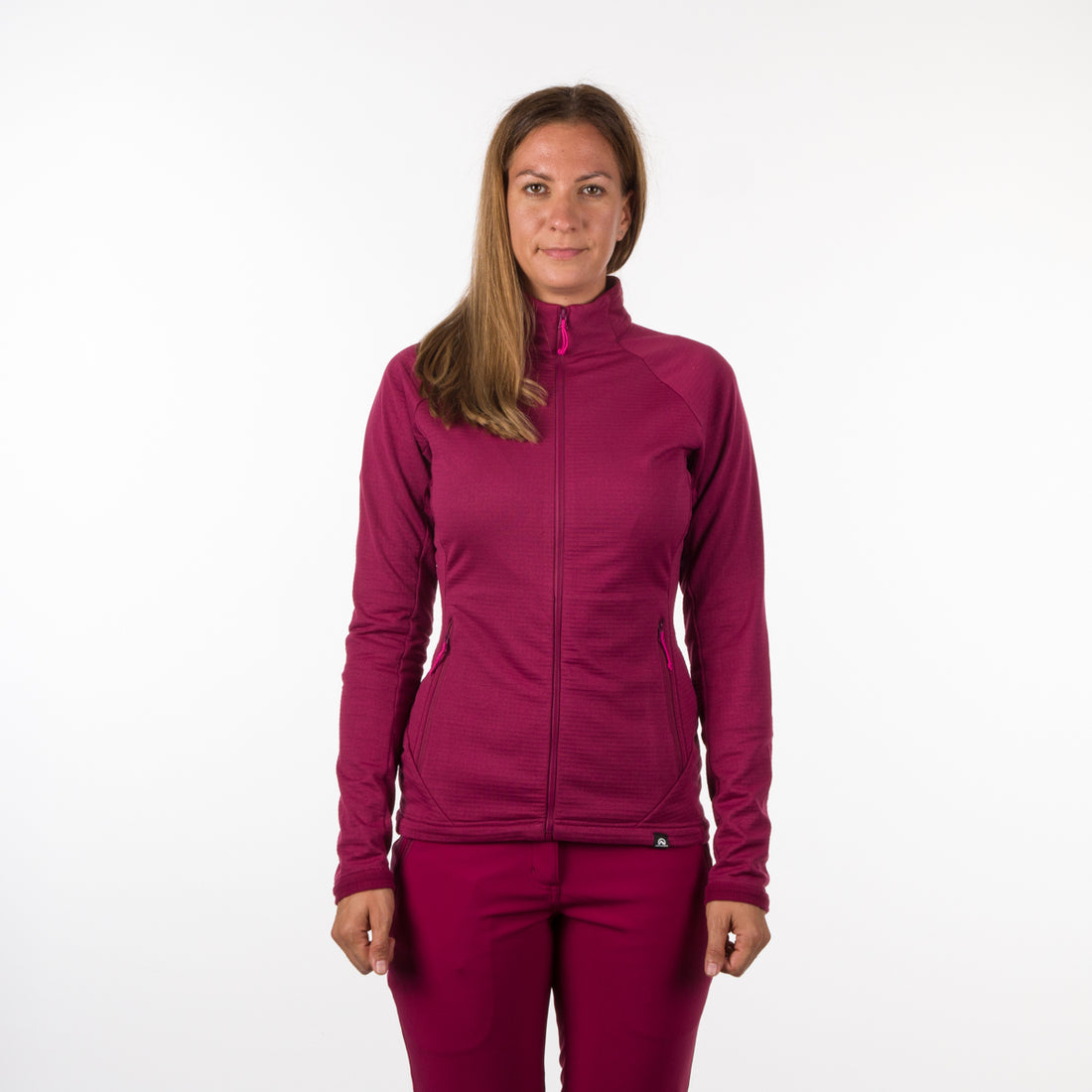 MI-4722OR women's grid fleece sweatshirt outdoor look MARYAM