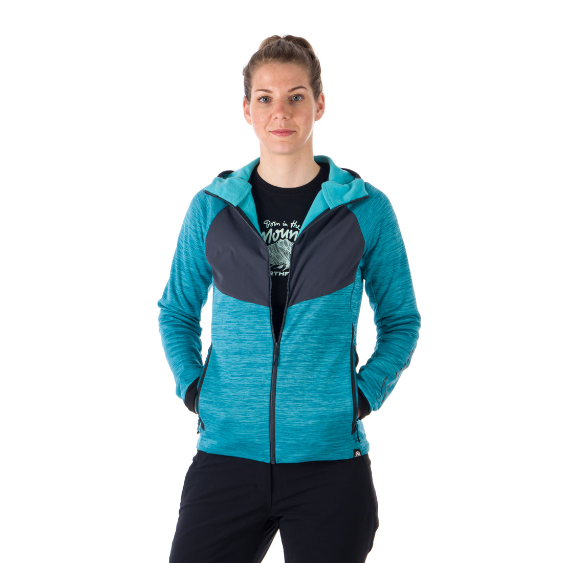 MI-4770OR women's melange outdoor active hoodie sweater ADDILYN