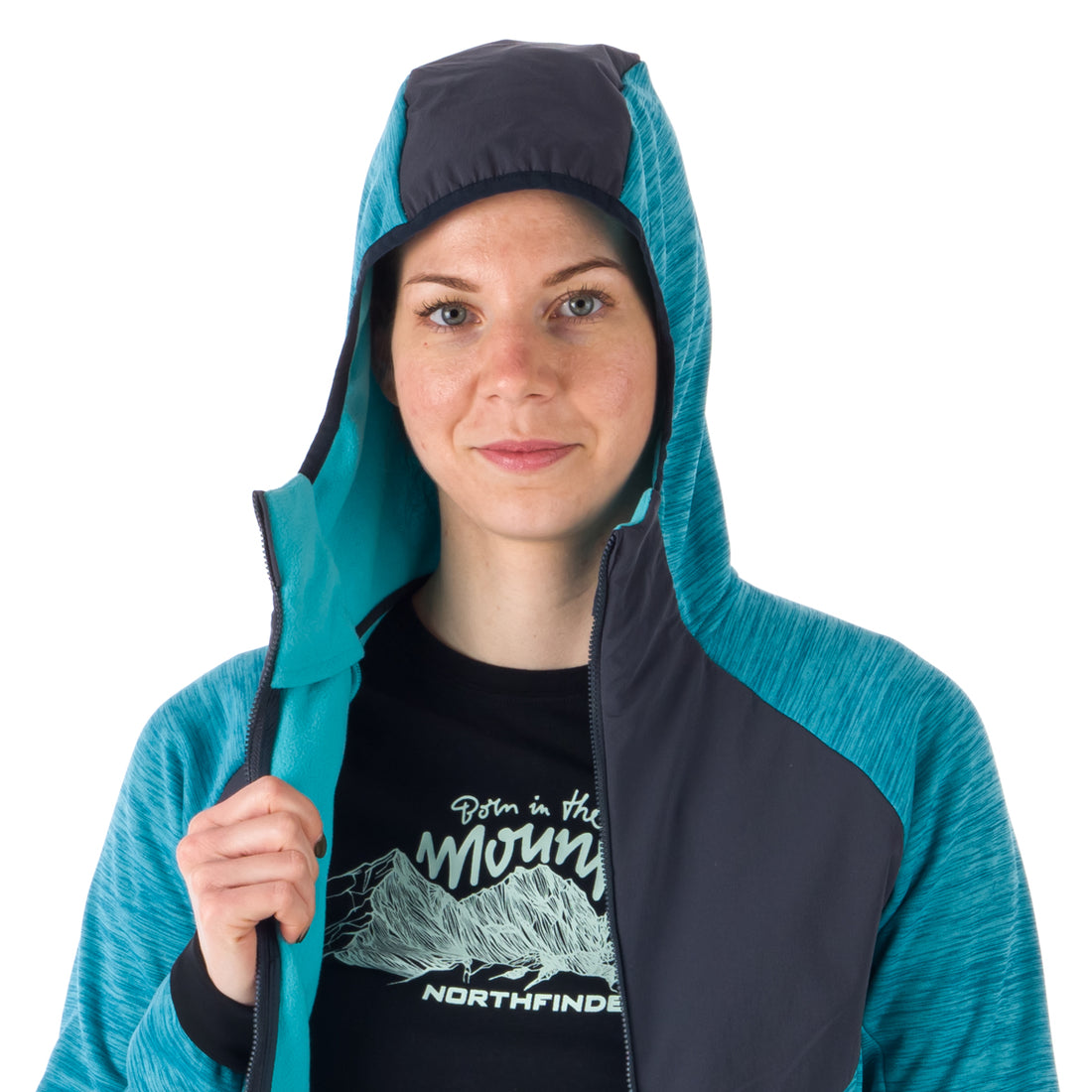 MI-4770OR women's melange outdoor active hoodie sweater ADDILYN