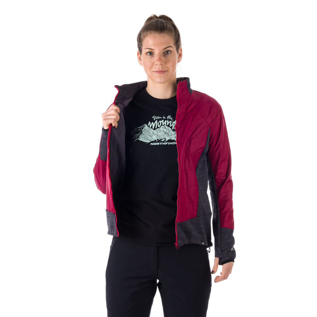 MI-4771OR women's hybrid windproof outdoor sweater ADDISYN