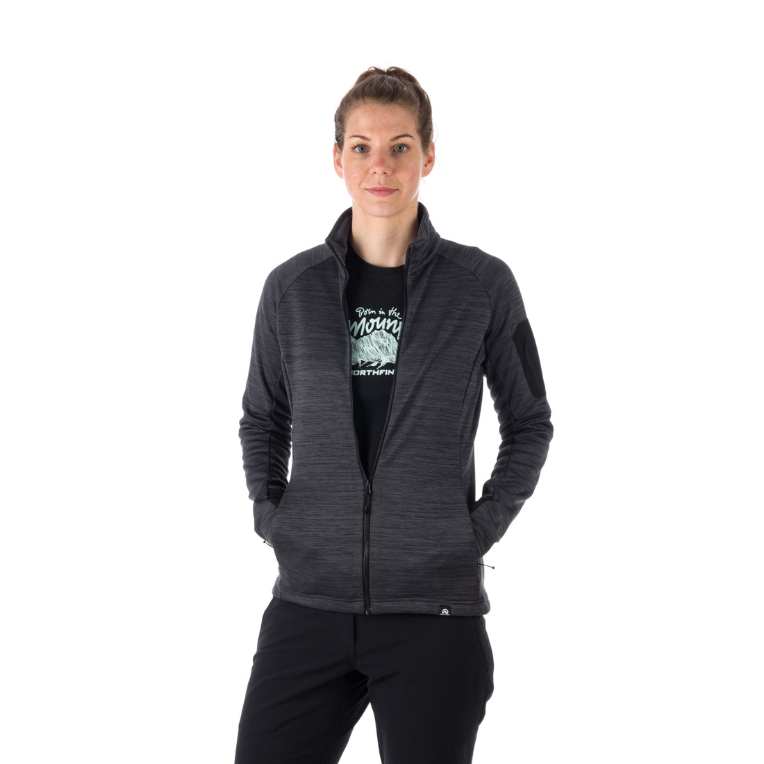 MI-4774OR women's melange active comfort sweater BERTHA