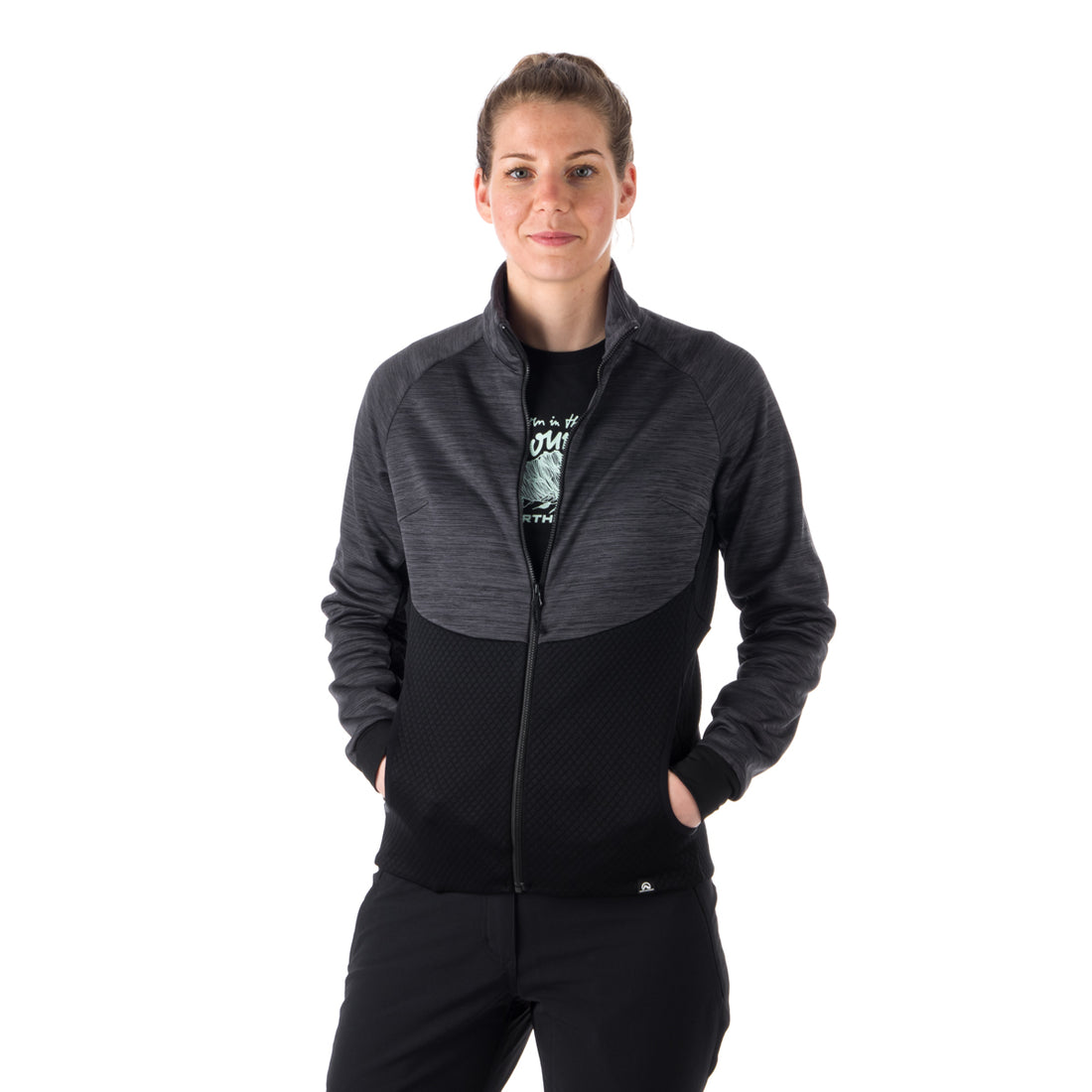 MI-4775OR women's outdoor melange active hoodie sweater BESS