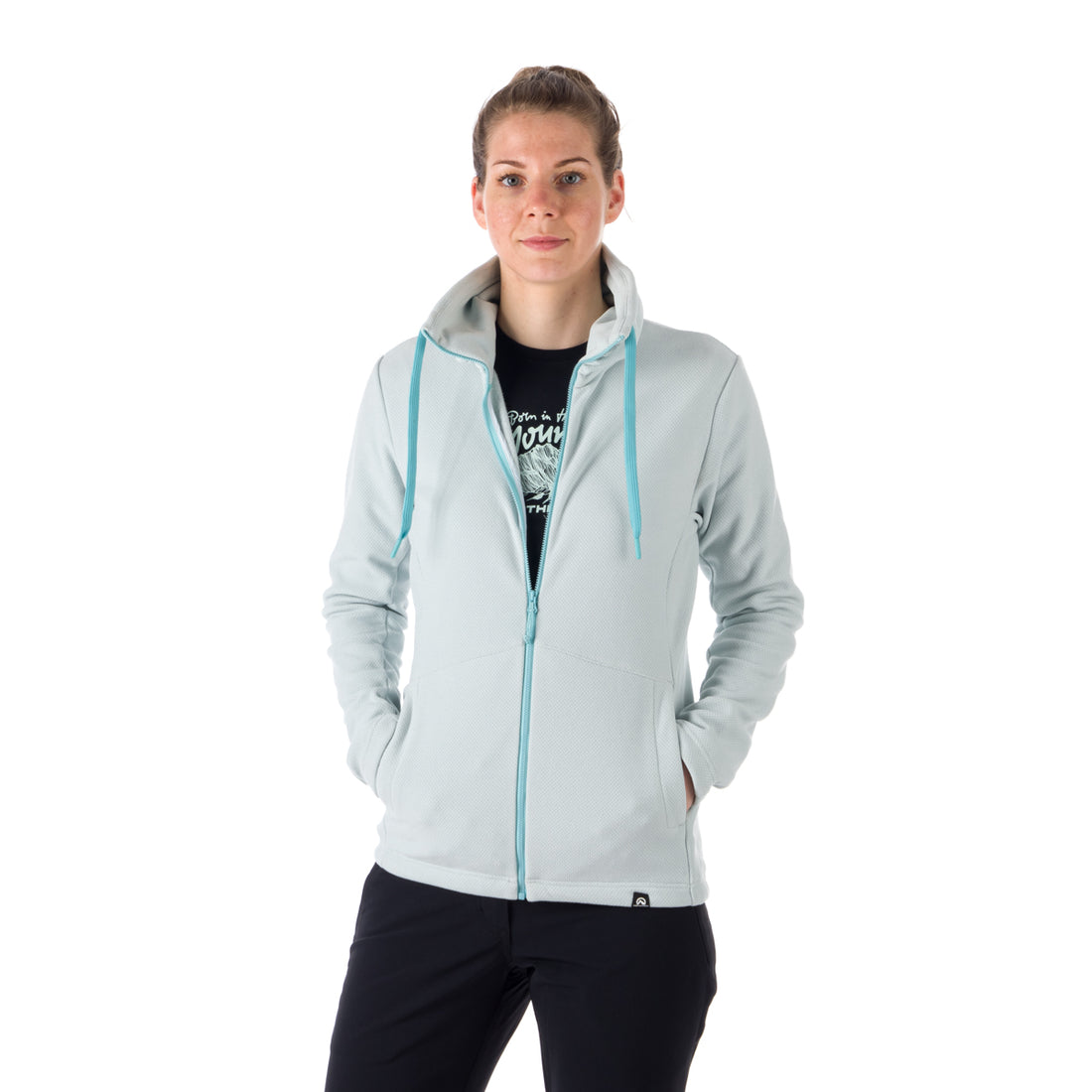 MI-4776OR women's outdoor fleece sweater melange style BETHANY