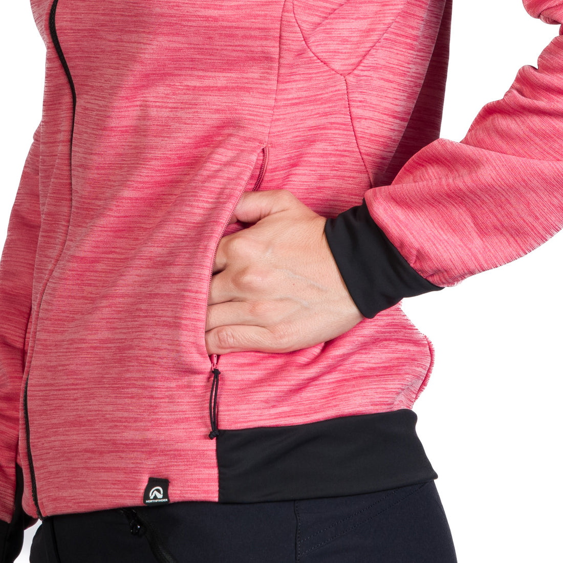 MI-4790OR women's mountain outdoor fit melange fleece sweater KAITLIN