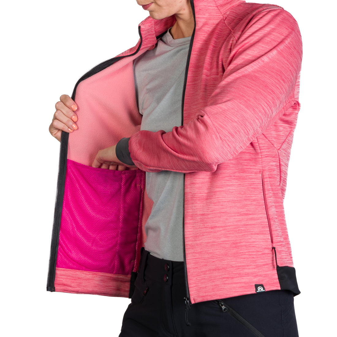 MI-4790OR women's mountain outdoor fit melange fleece sweater KAITLIN