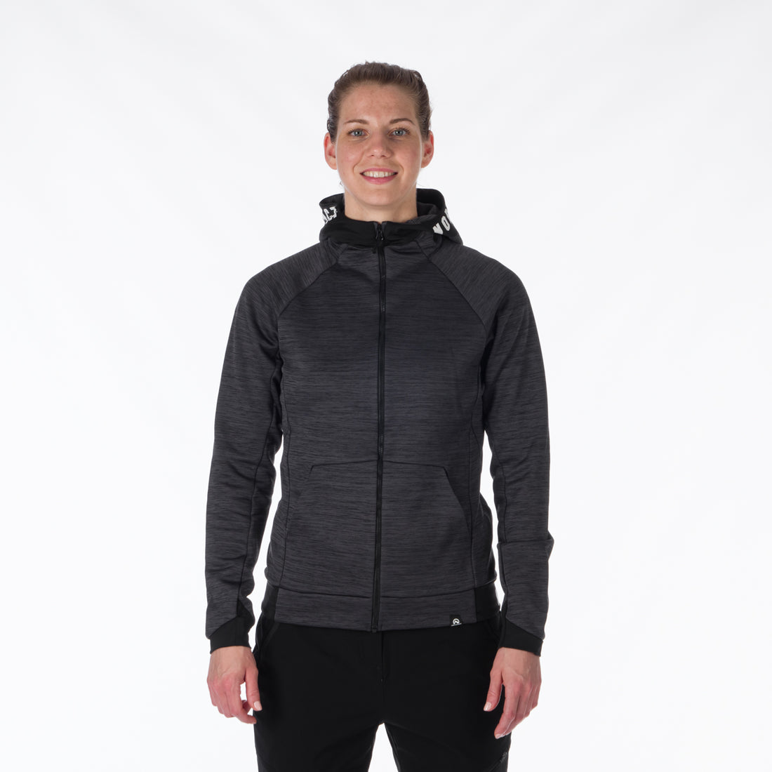 MI-4794OR women's melange hoody active sweater FELICIA