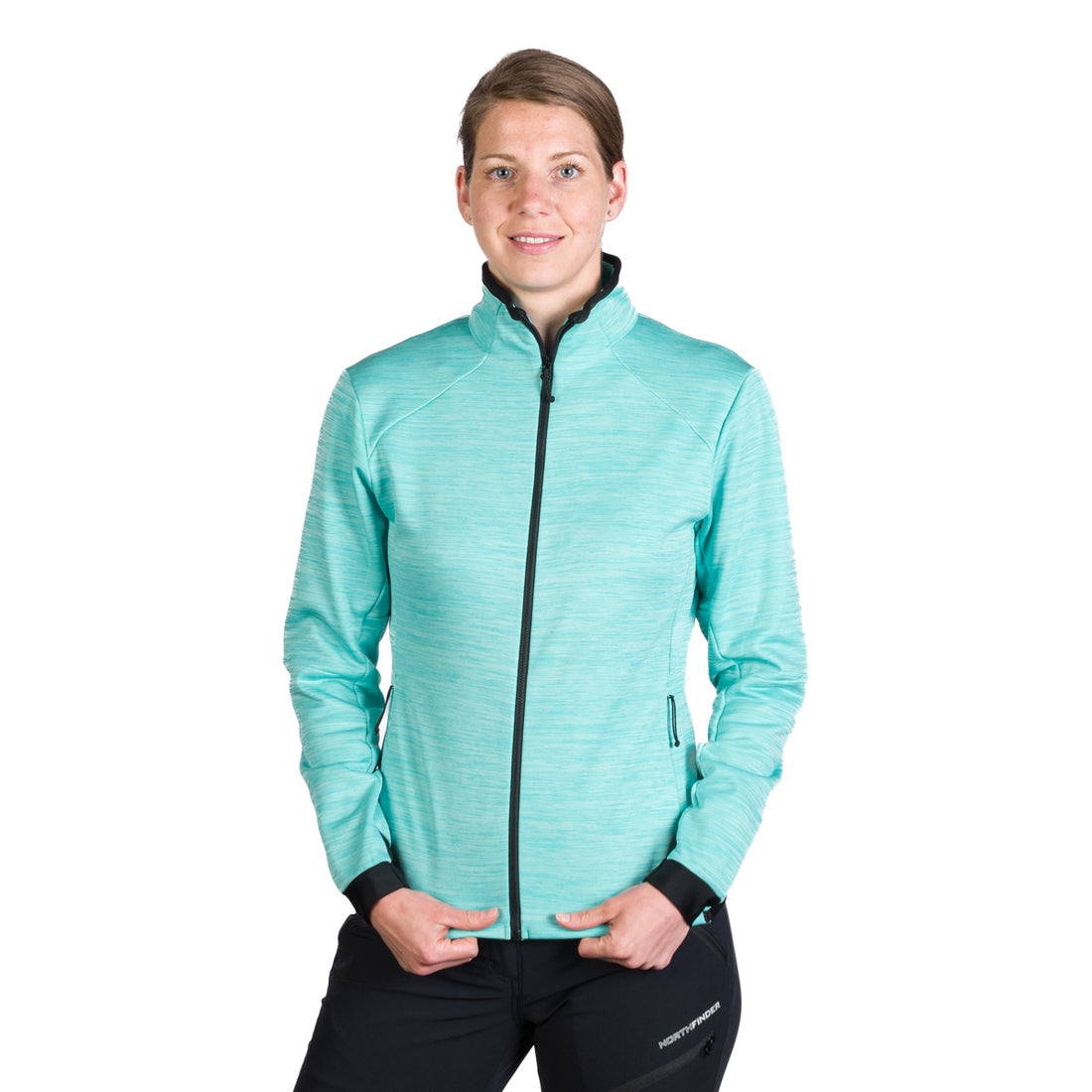 MI-4826OR women's mountain outdoor fit melange fleece sweater CONNIE