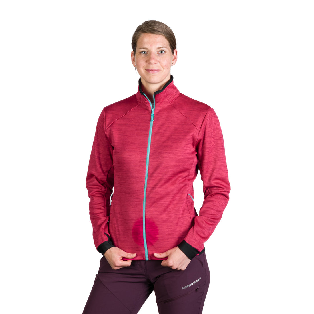 MI-4826OR women's mountain outdoor fit melange fleece sweater CONNIE